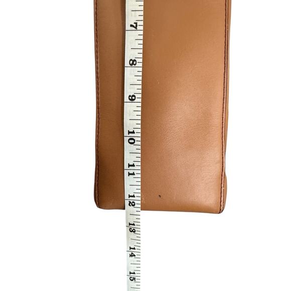 Levenger Leather Wine Carrier Tote Tan Travel Picnic Bag Vintage Hard To Find - Picture 11 of 11